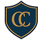 A dark blue shield outlined in gold with the gold letters CC in the center, representing Casillas Insurance Services in Katy, TX.